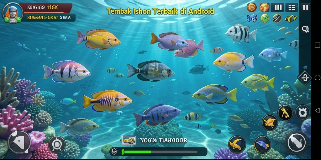 Tampilan gameplay menembak ikan di 116X yang seru dan penuh tantangan.