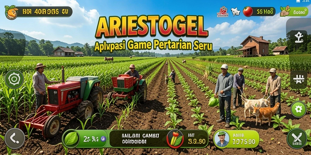 Tampilan gameplay pertanian yang menarik dan interaktif.