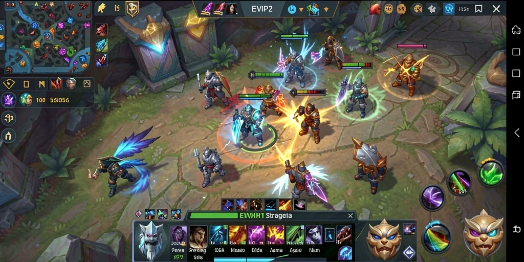 Tampilan seru gameplay MOBA di EVIP2 dengan aksi hero yang menarik.