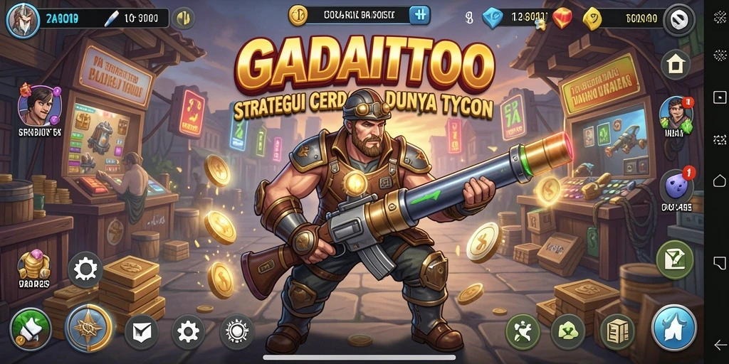 Gameplay GADAITOTO yang menampilkan simulasi bisnis yang menantang.