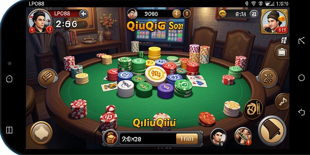 Screenshot menampilkan aktivitas seru dalam permainan QiuQiu.