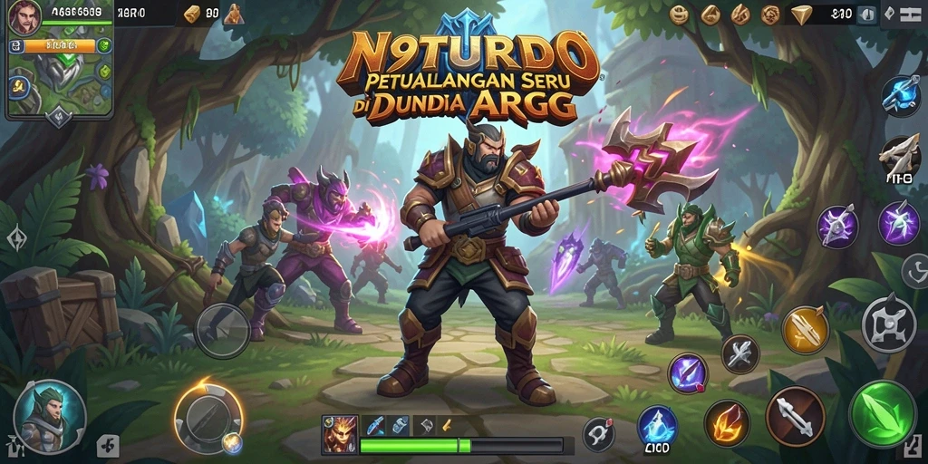 Gameplay seru N9TURBO dengan aksi pertarungan dinamis.