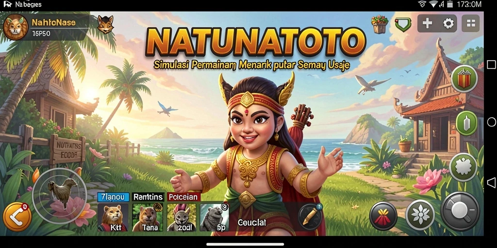 Tampilan gameplay NATUNATOTO yang menarik dan interaktif.