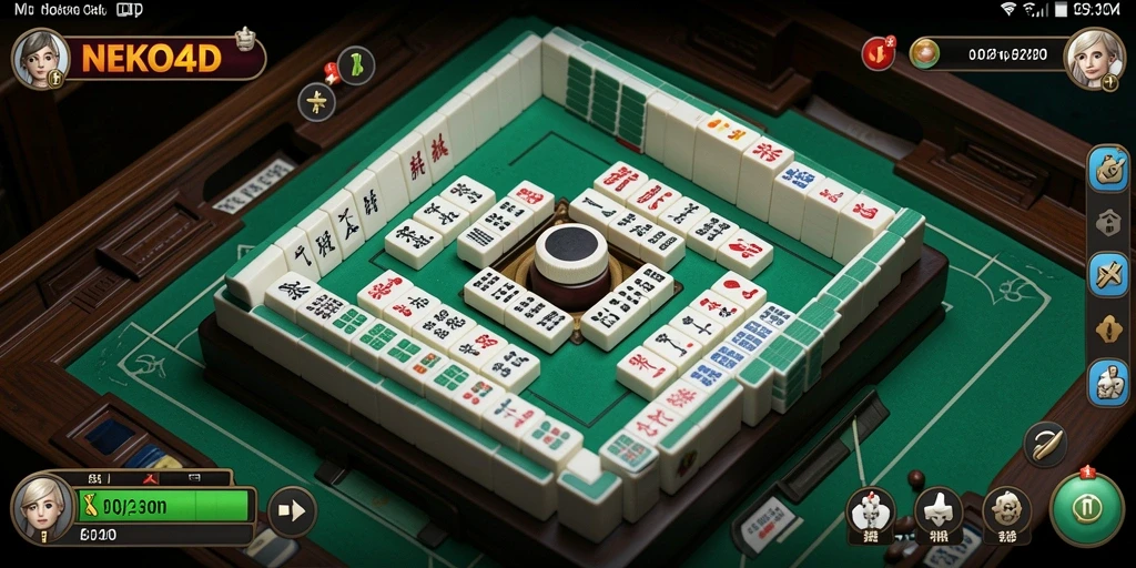 Tangkapan layar NEKO4D menunjukkan gameplay Mahjong yang menarik dan penuh tantangan.