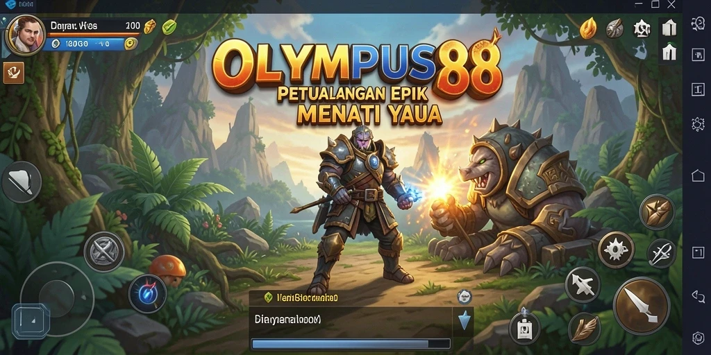 Tangkapan layar OLYMPUS88 yang menampilkan aksi petualangan yang mendebarkan.