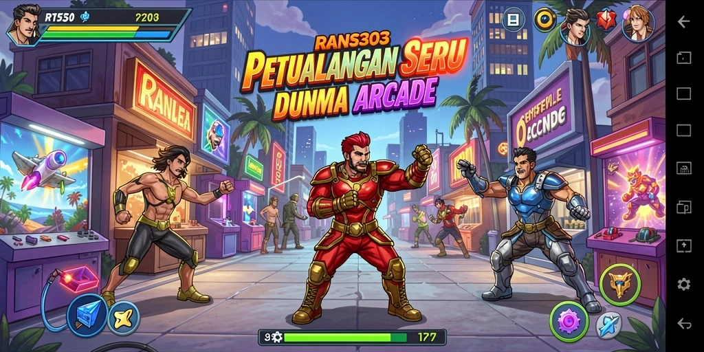 Screenshot utama RANS303 menampilkan aksi seru gameplay arcade.