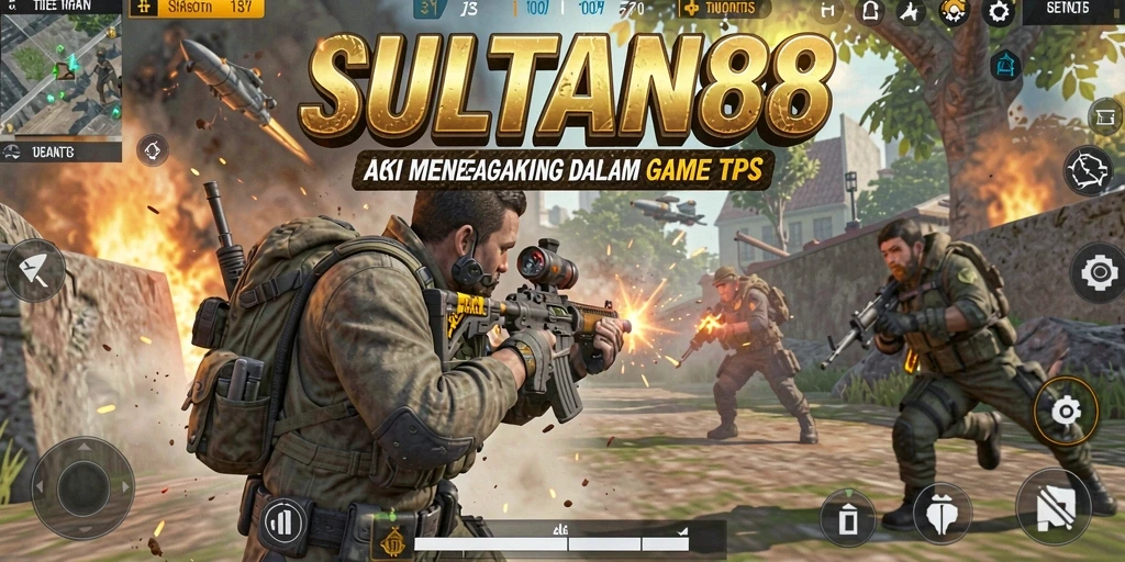 Screenshot utama SULTAN88 menampilkan aksi seru dalam pertempuran TPS.