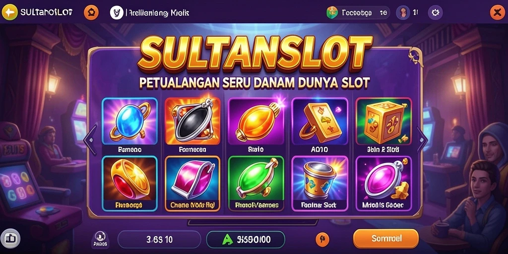 Screenshot utama SULTANSLOT menampilkan gameplay petualangan yang mendebarkan.