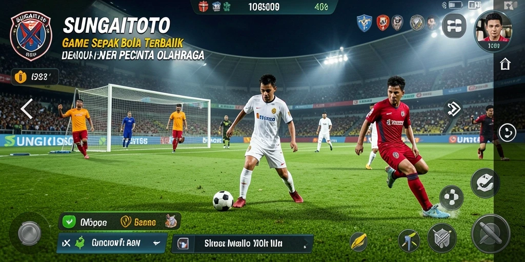 Tangkapan layar SUNGAITOTO menunjukkan intensitas permainan sepak bola yang mengasyikkan.