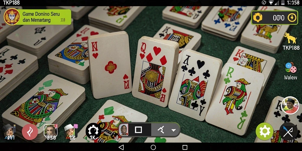 Tampilan gameplay menarik dari TKP188 dengan grafis Domino yang menawan.